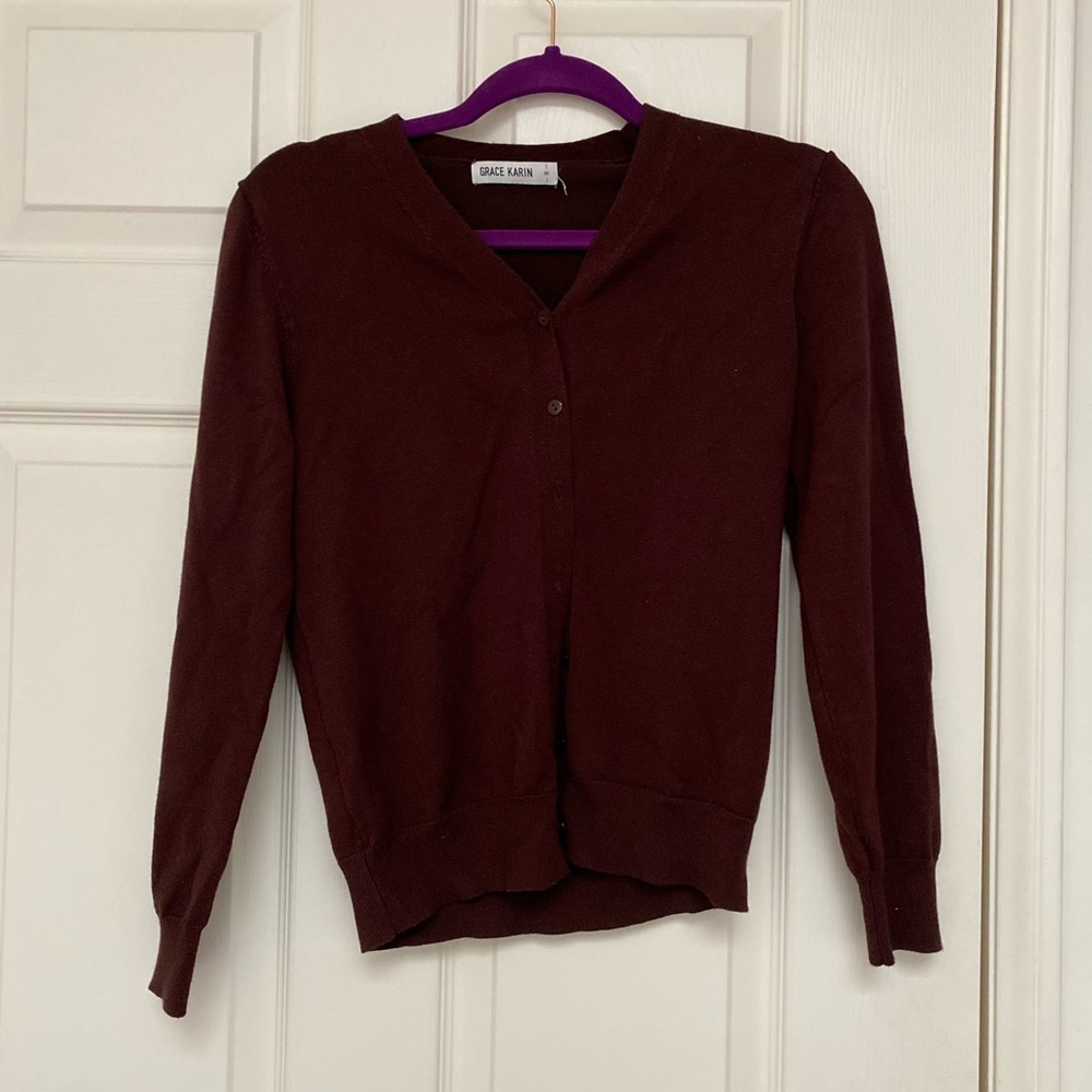 SOLD Rust Brown Cardigan
